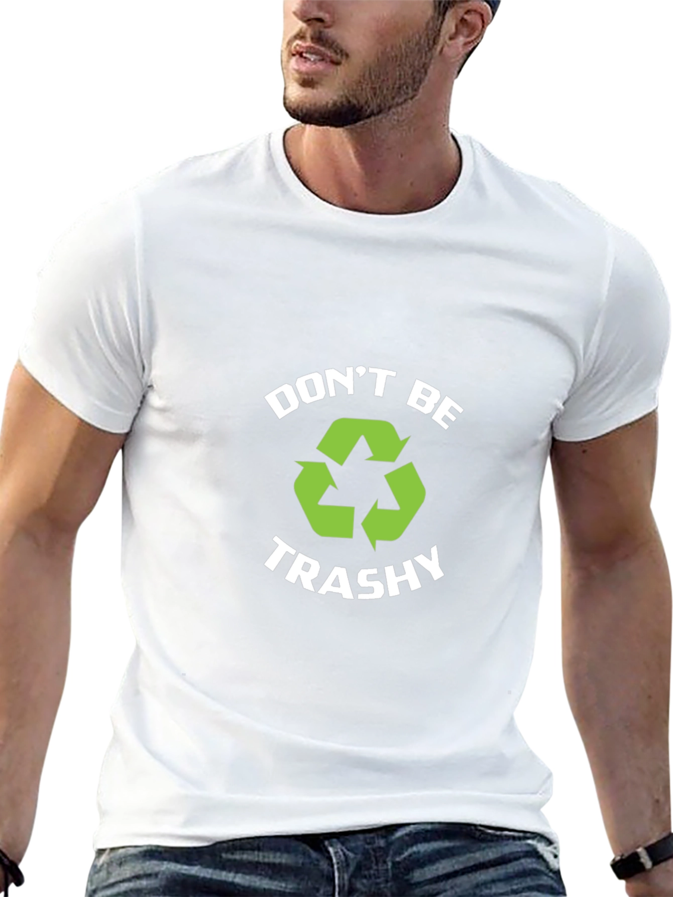 Camiseta Negra Dont Be Trashy Reciclaje