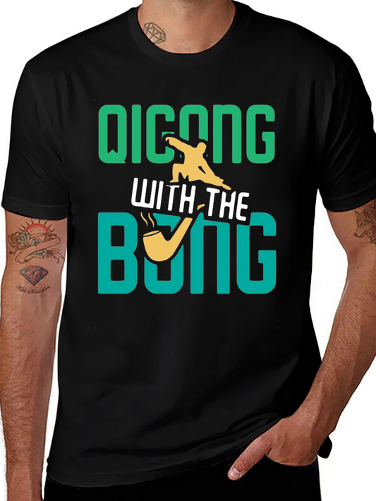 Camiseta Negra: Qicong With The Bong