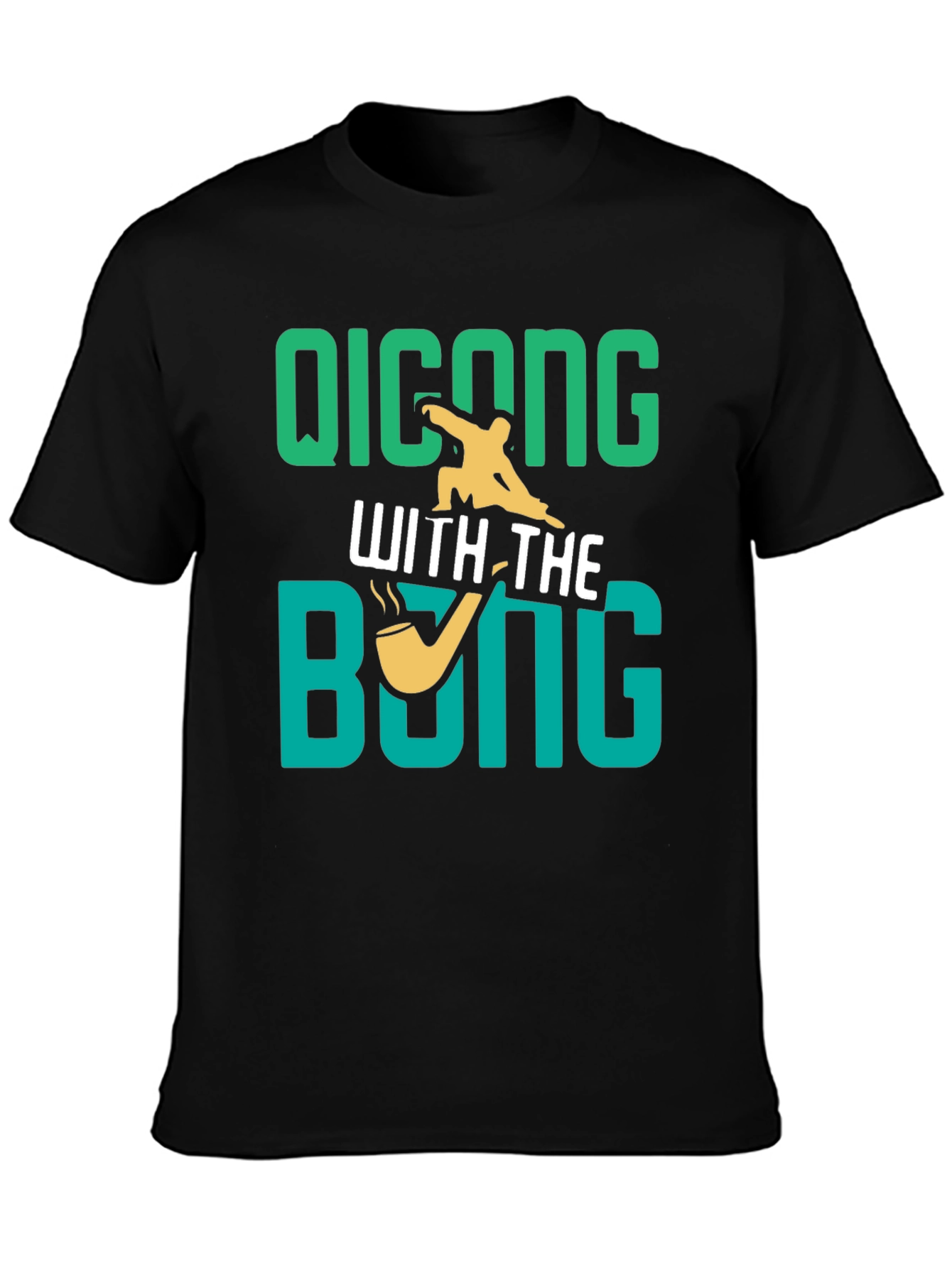 Camiseta Negra: Qicong With The Bong