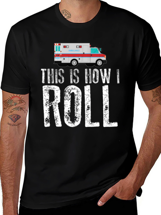 Camiseta Negra Así es Como Ruedo Ambulancia