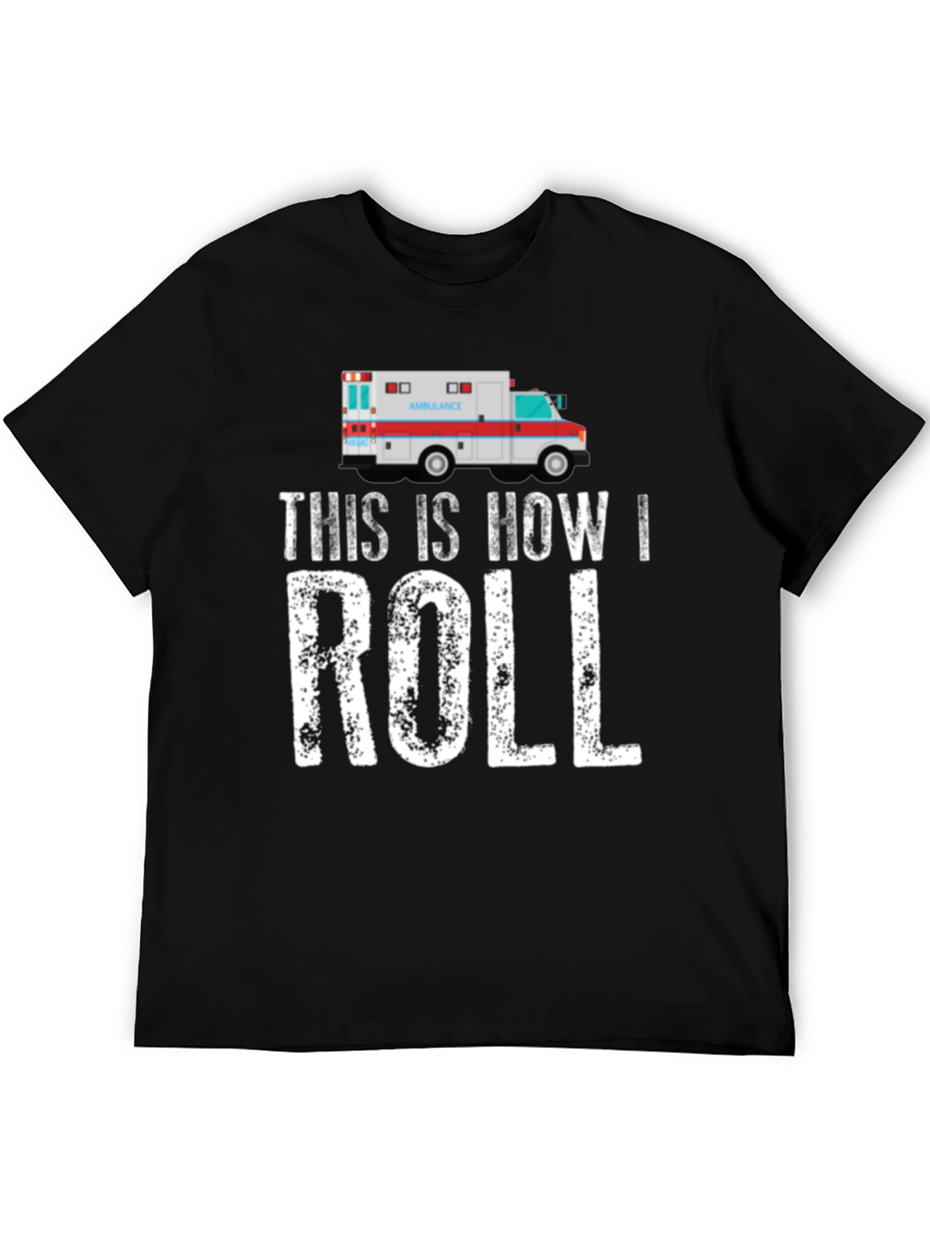 Camiseta Negra Así es Como Ruedo Ambulancia