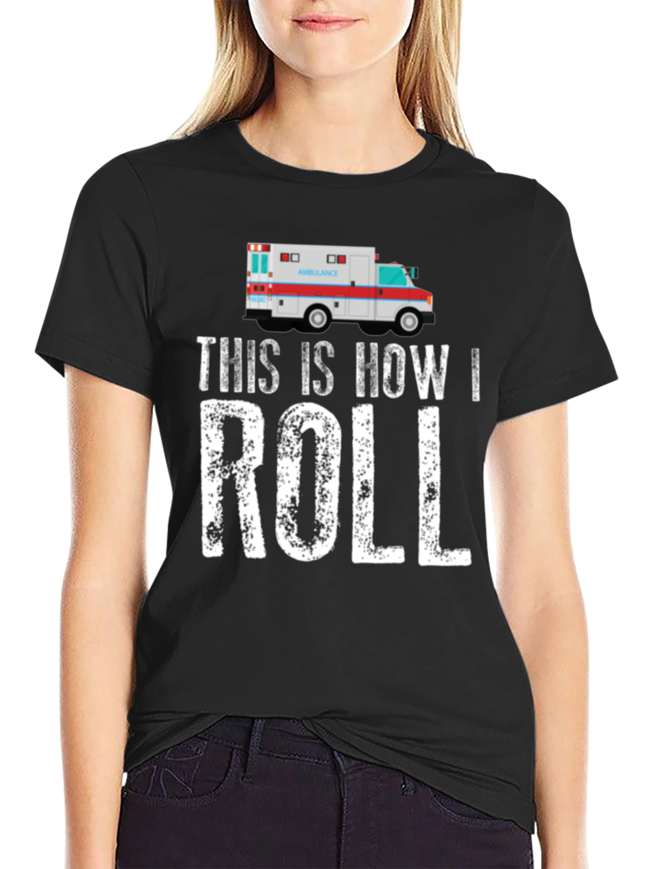 Camiseta Negra Así es Como Ruedo Ambulancia