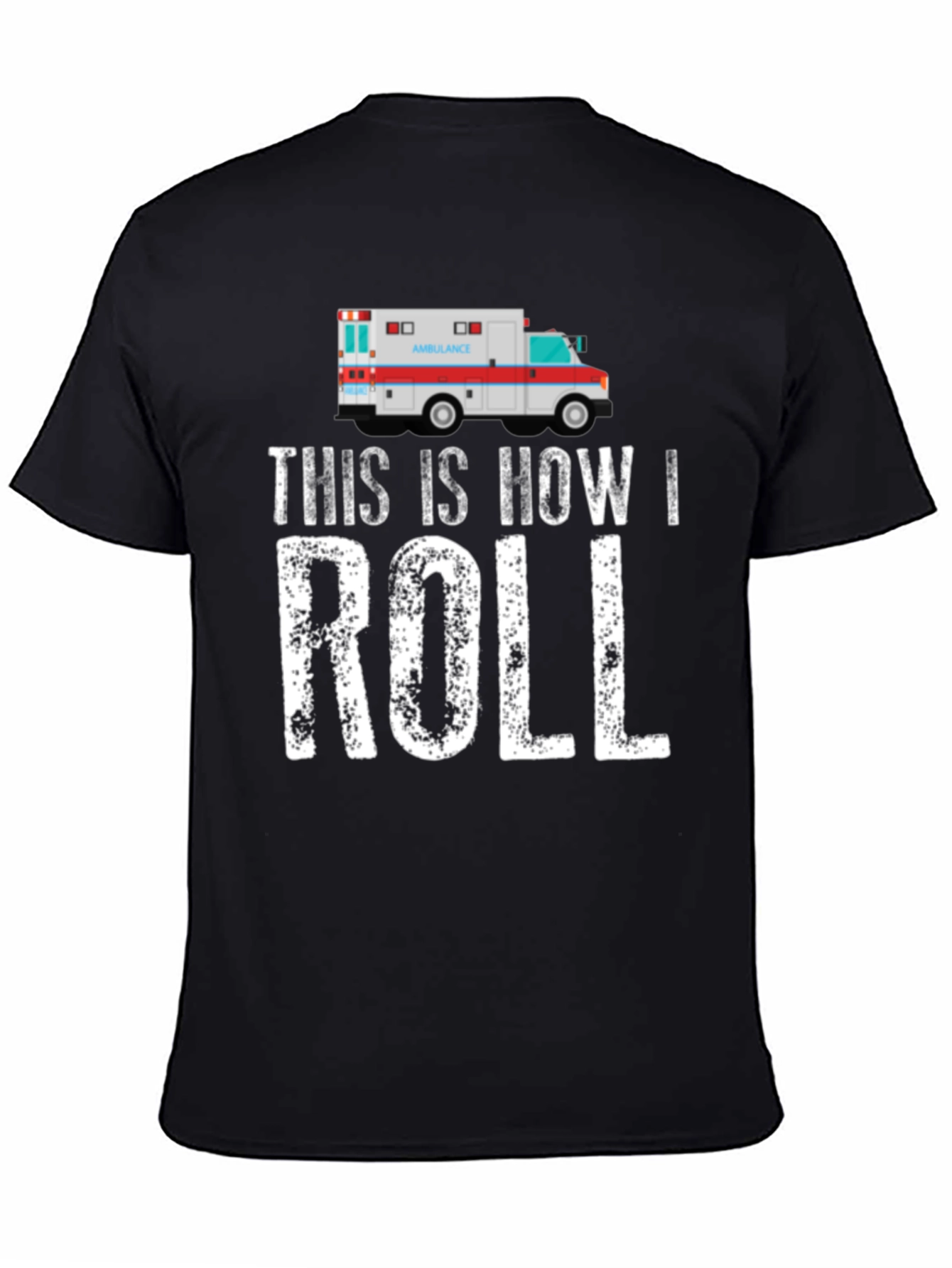Camiseta Negra Así es Como Ruedo Ambulancia