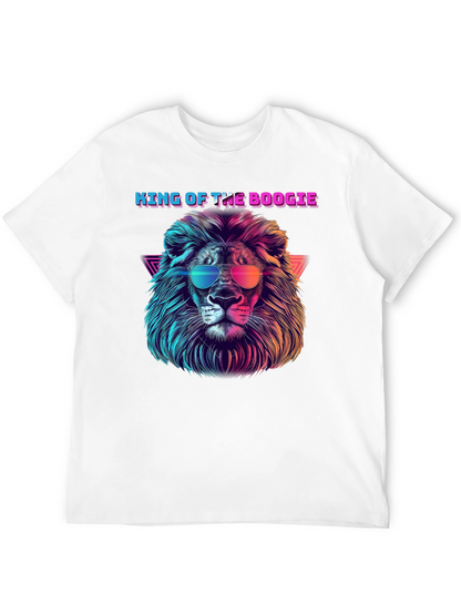 Camiseta Negra con León Retro King of the Boogie