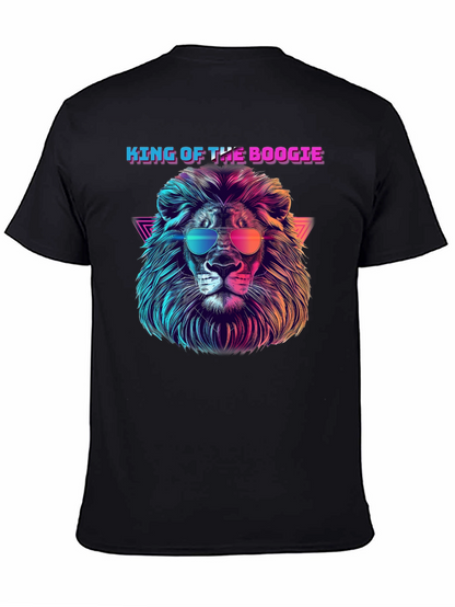 Camiseta Negra con León Retro King of the Boogie