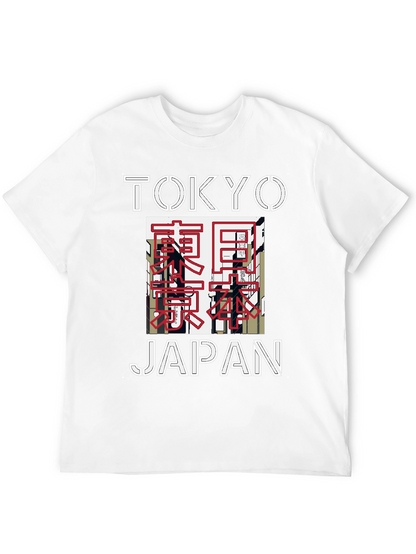 Camiseta Negra Tokyo Japón Diseño Gráfico