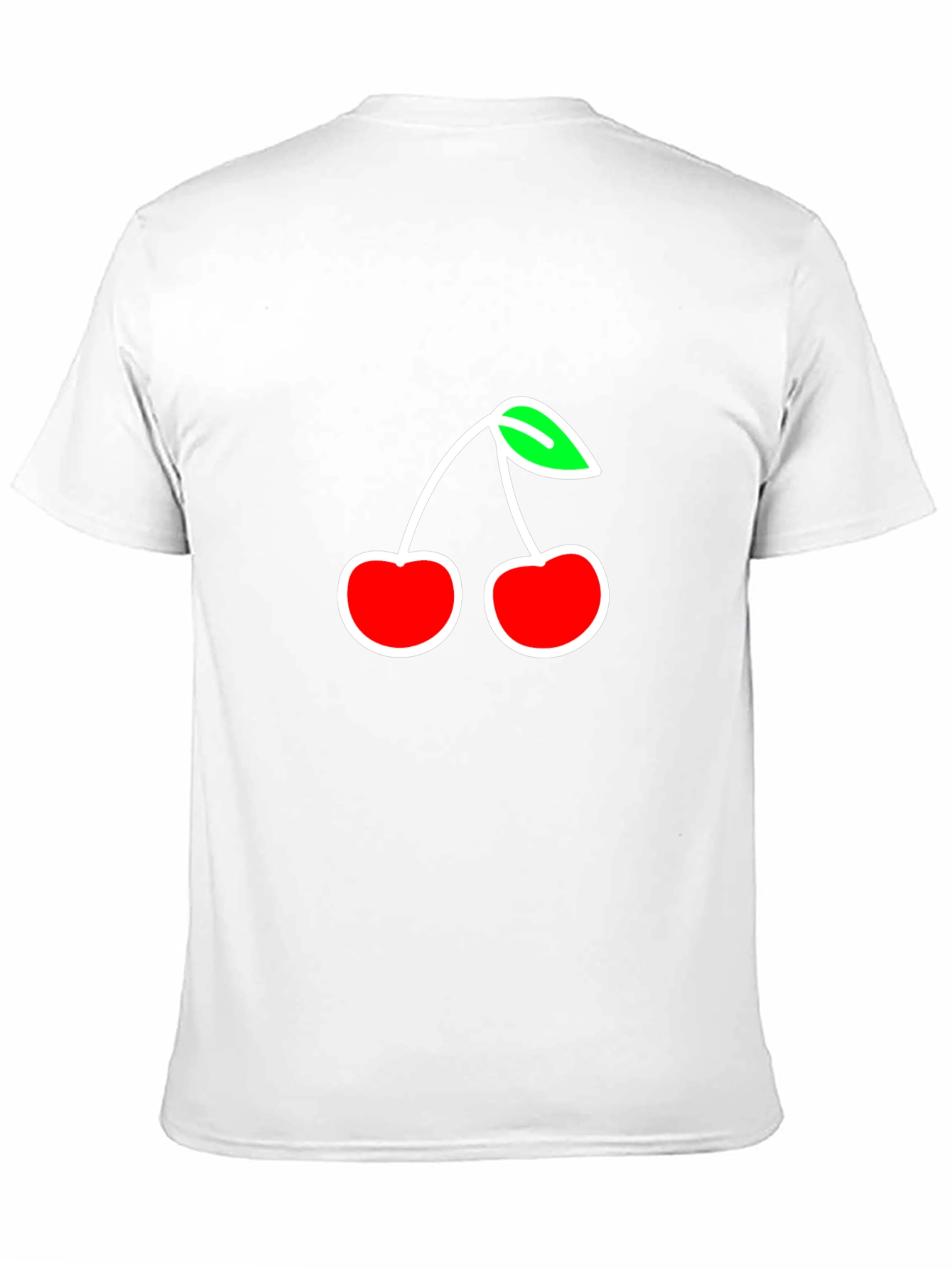 Camiseta Negra con Diseño de Cerezas