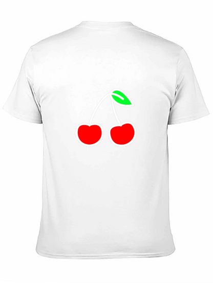 Camiseta Negra con Diseño de Cerezas