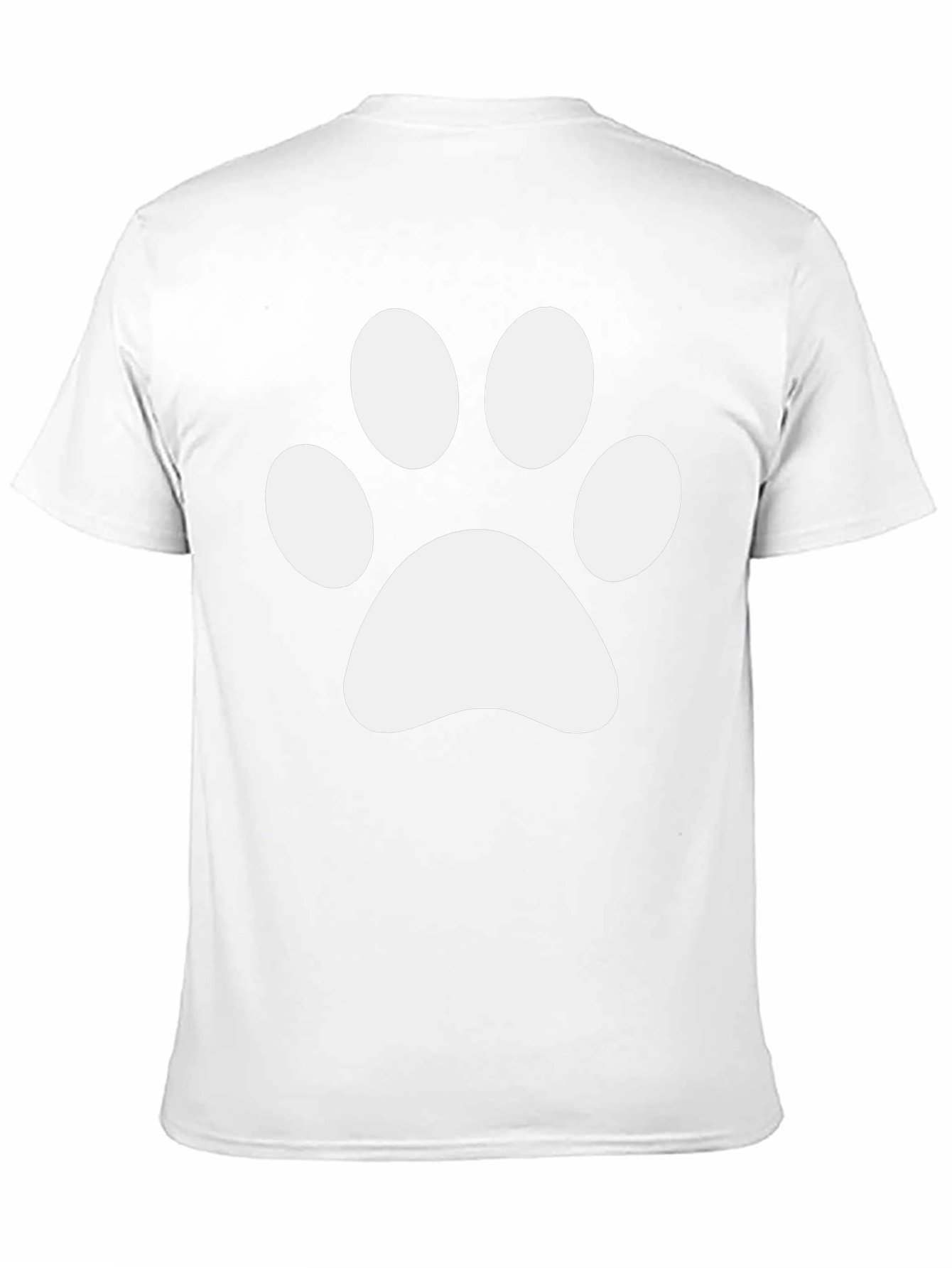 Camiseta Negra con Huella de Pata Blanca