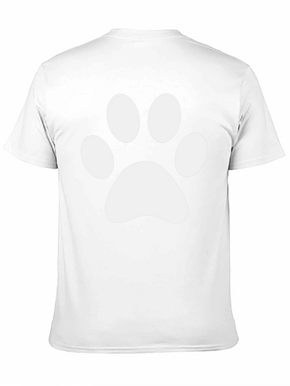 Camiseta Negra con Huella de Pata Blanca