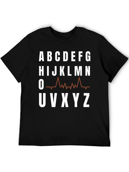 Camiseta Hombre Abecedario Latido Cardiaco