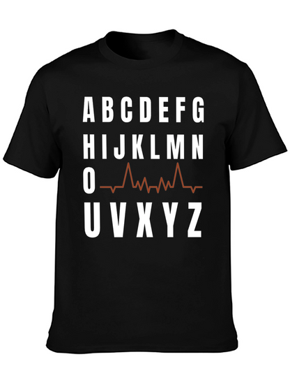 Camiseta Hombre Abecedario Latido Cardiaco