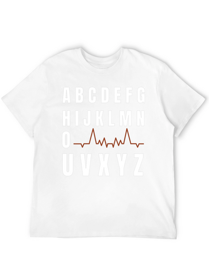 Camiseta Hombre Abecedario Latido Cardiaco