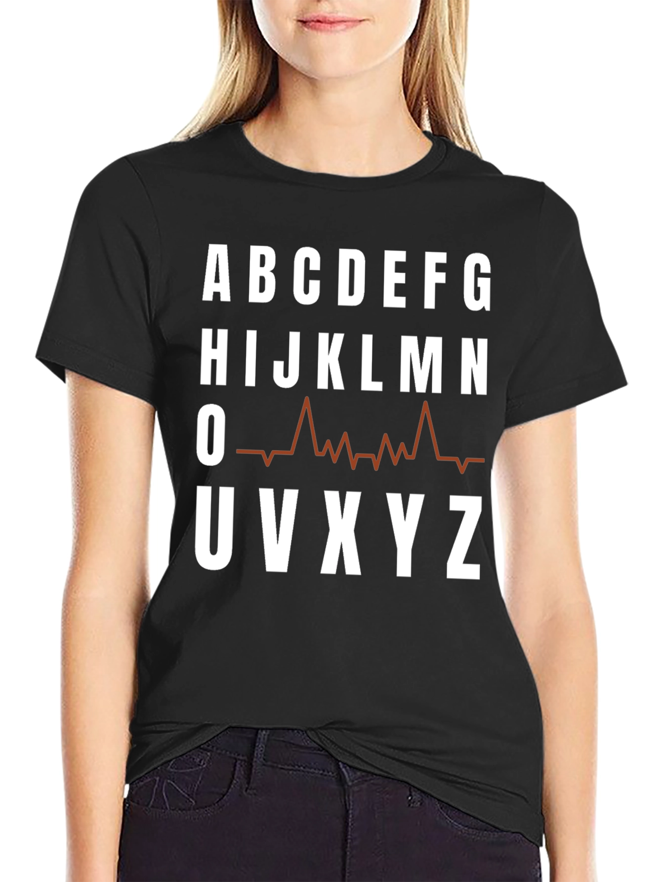 Camiseta Hombre Abecedario Latido Cardiaco