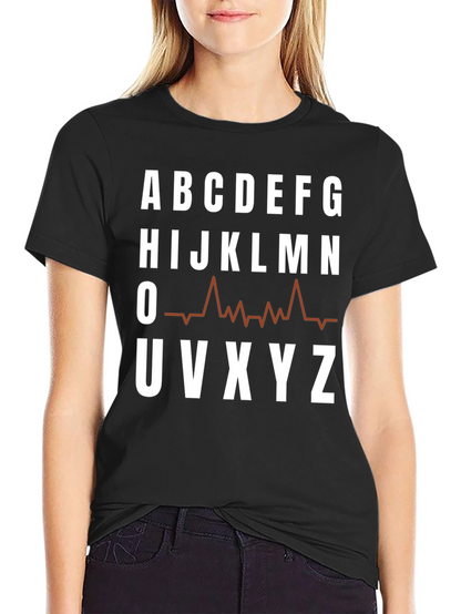 Camiseta Hombre Abecedario Latido Cardiaco
