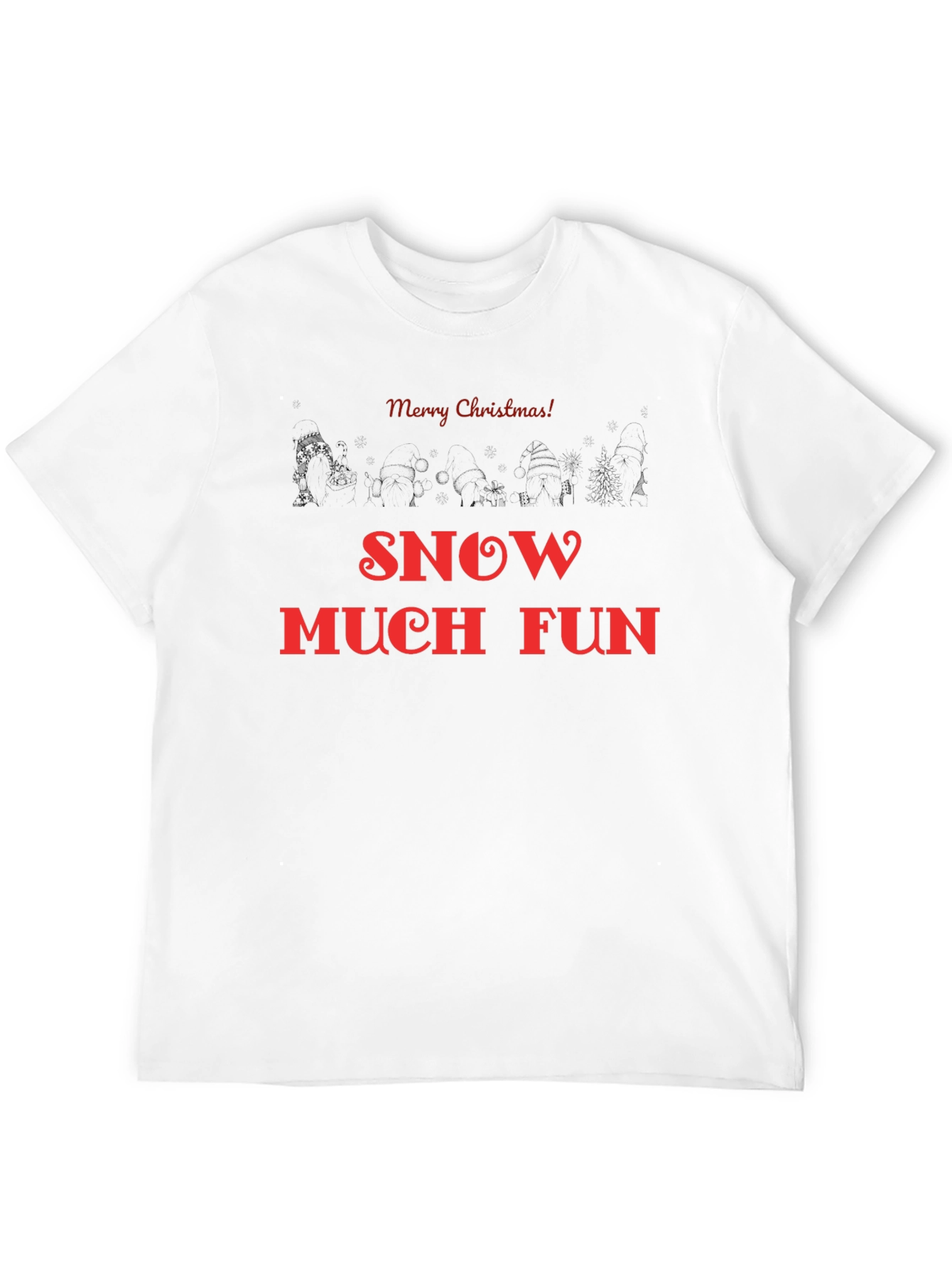 Camiseta Navideña Negra: Nieve y Diversión