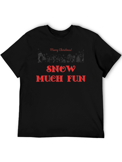 Camiseta Navideña Negra: Nieve y Diversión