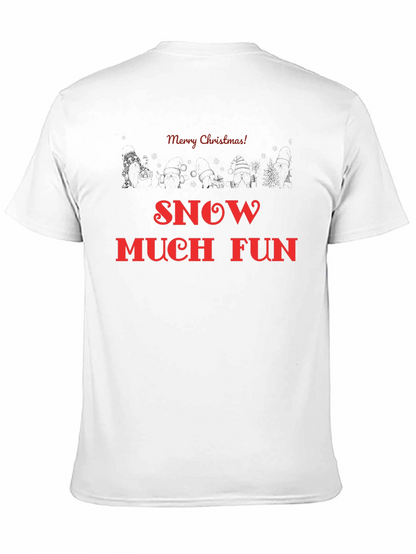 Camiseta Navideña Negra: Nieve y Diversión