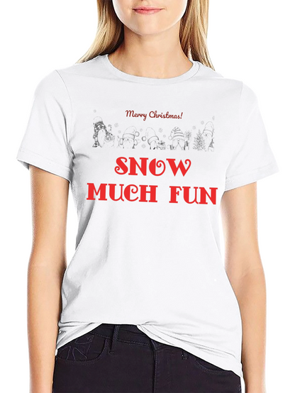Camiseta Navideña Negra: Nieve y Diversión