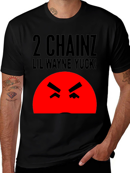 Camiseta Hombre Negra 2 Chainz Lil Wayne Yuck!