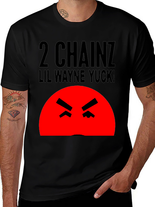Camiseta Hombre Negra 2 Chainz Lil Wayne Yuck!