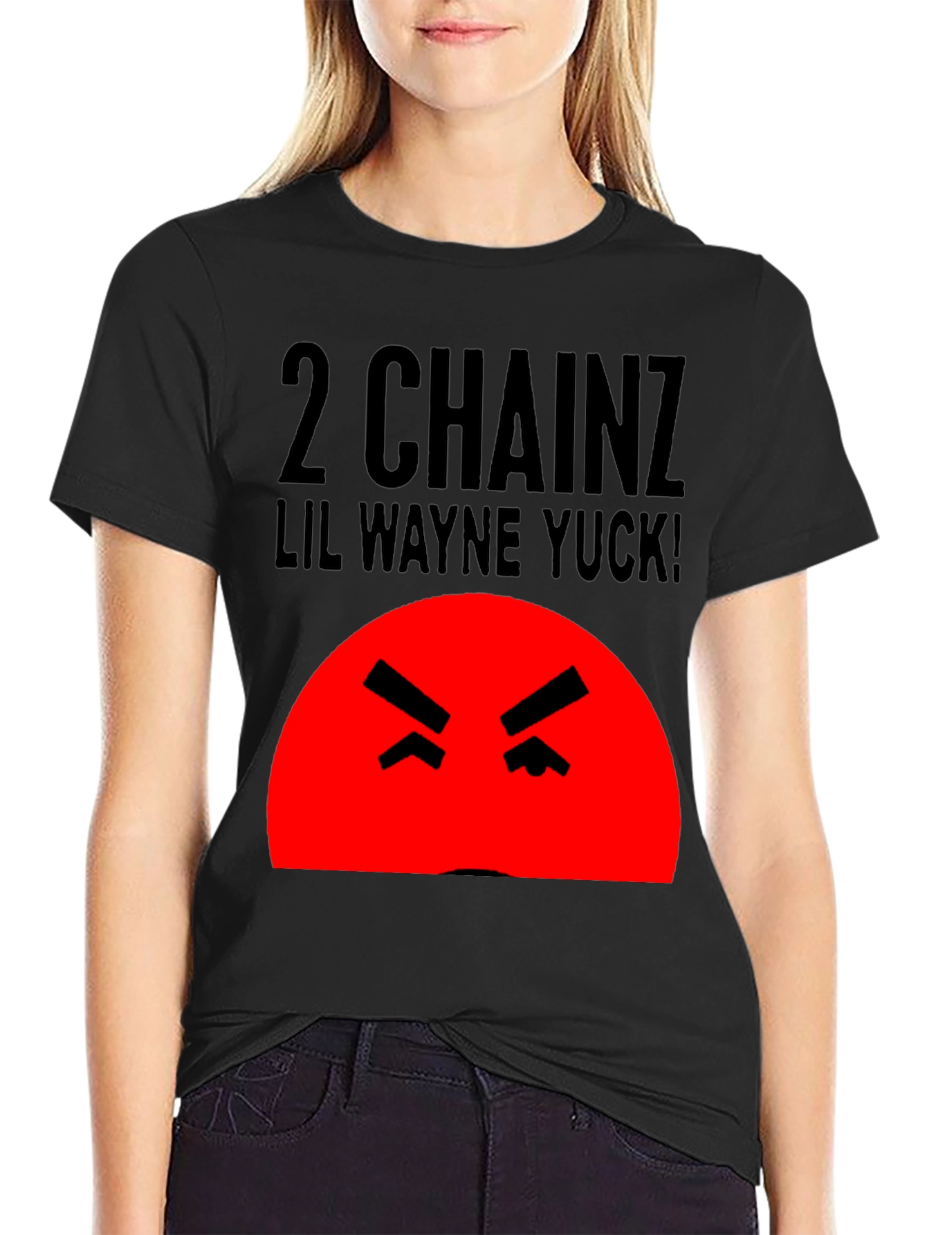 Camiseta Hombre Negra 2 Chainz Lil Wayne Yuck!