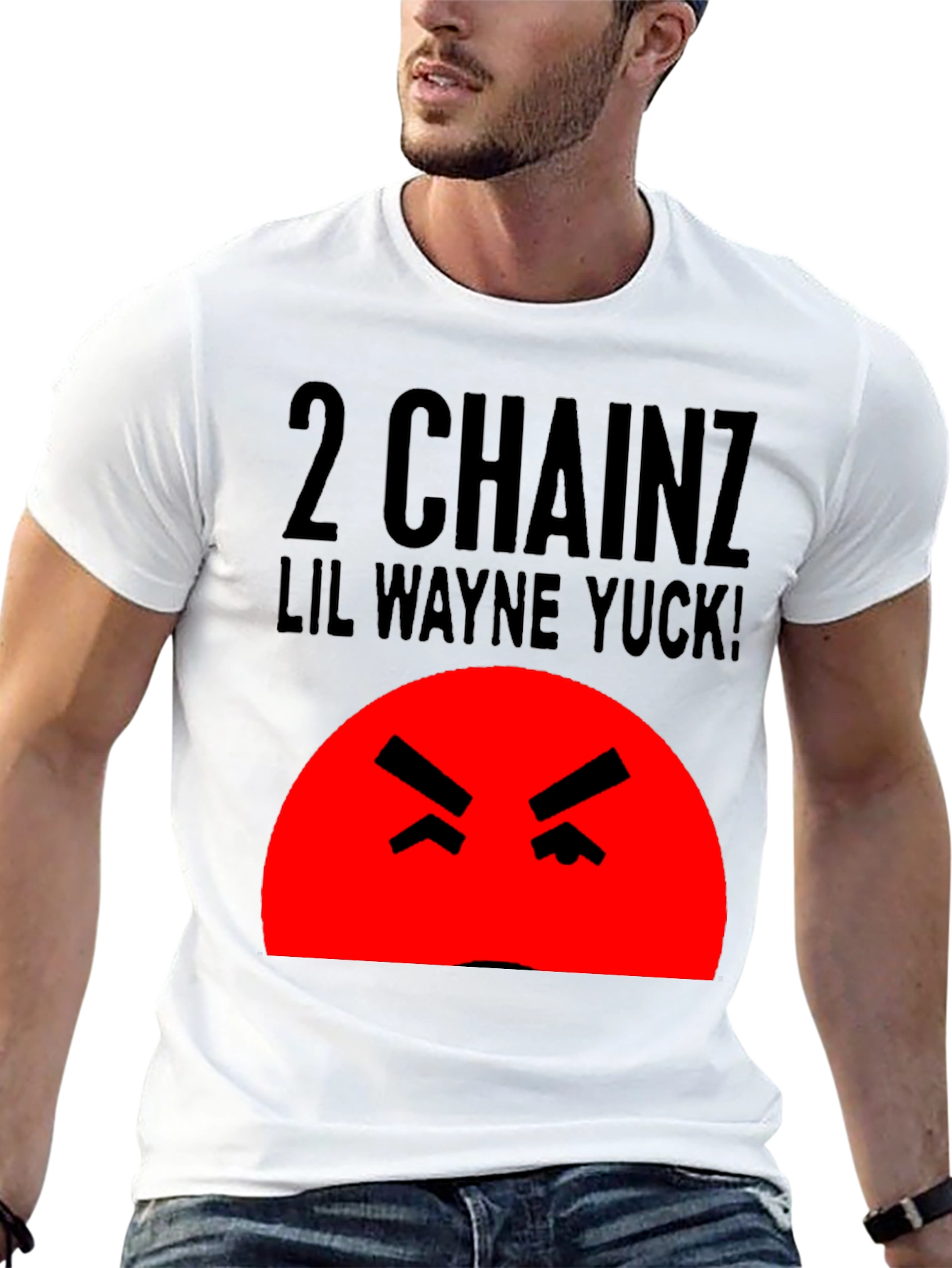 Camiseta Hombre Negra 2 Chainz Lil Wayne Yuck!