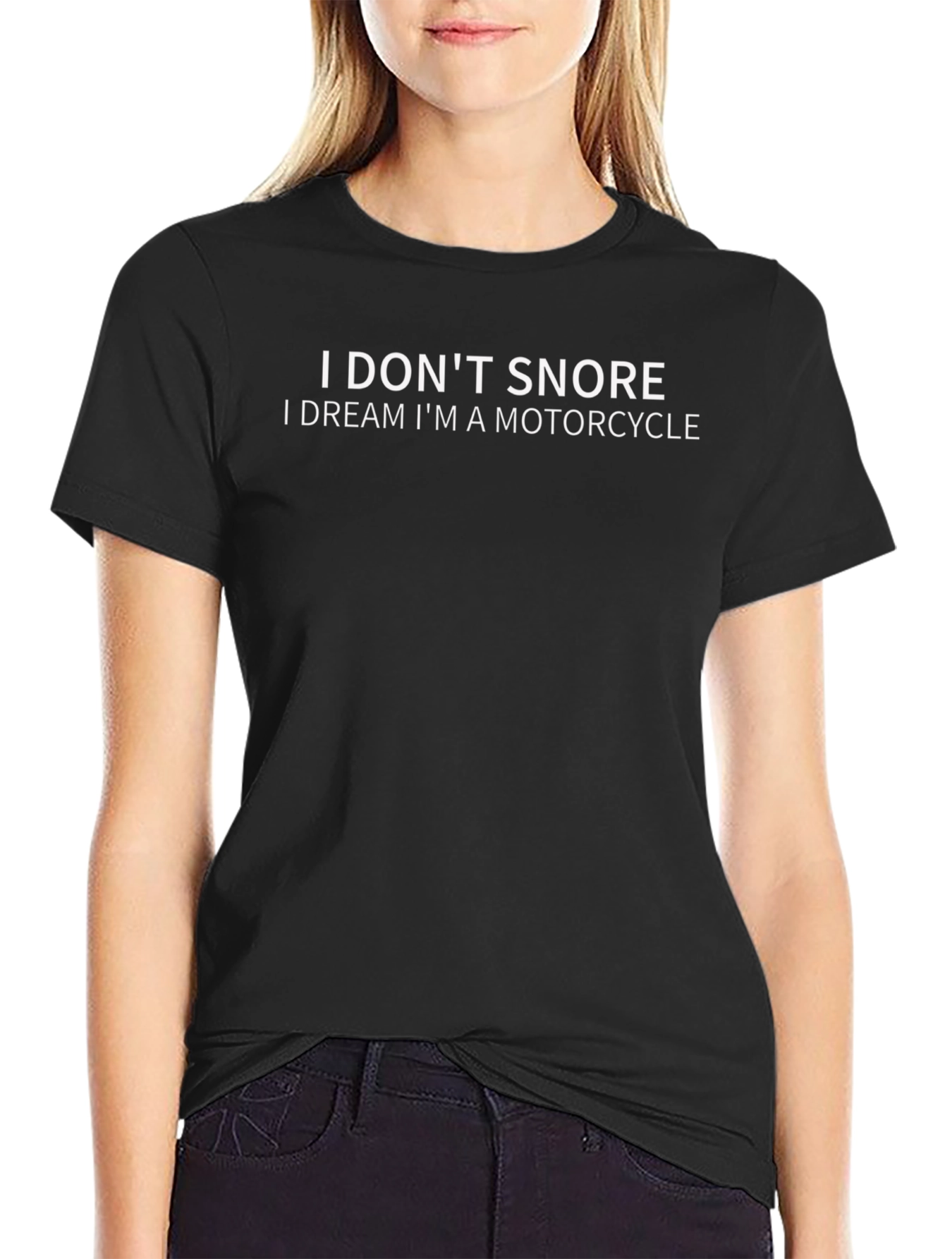 Camiseta Negra: No Ronco Sueño con Motos
