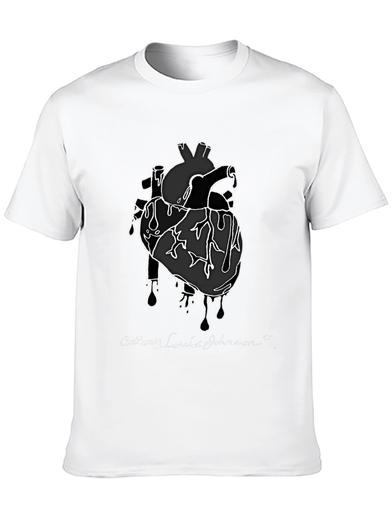 Camiseta Negra Corazón Anatómico