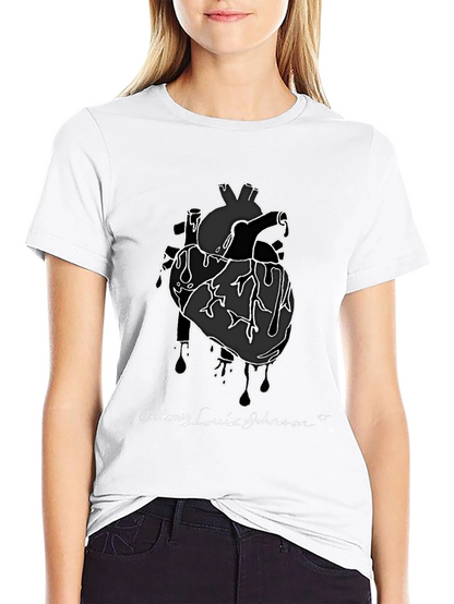 Camiseta Negra Corazón Anatómico