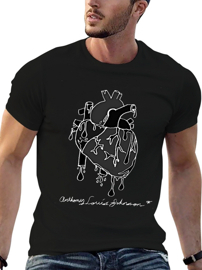 Camiseta Negra Corazón Anatómico