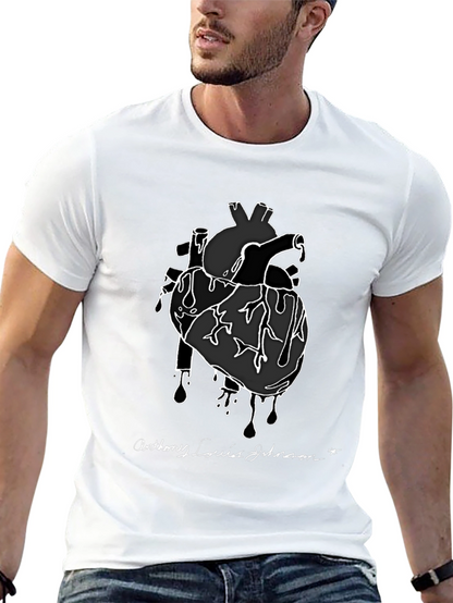 Camiseta Negra Corazón Anatómico