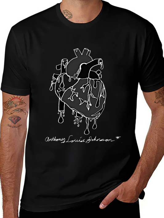 Camiseta Negra Corazón Anatómico