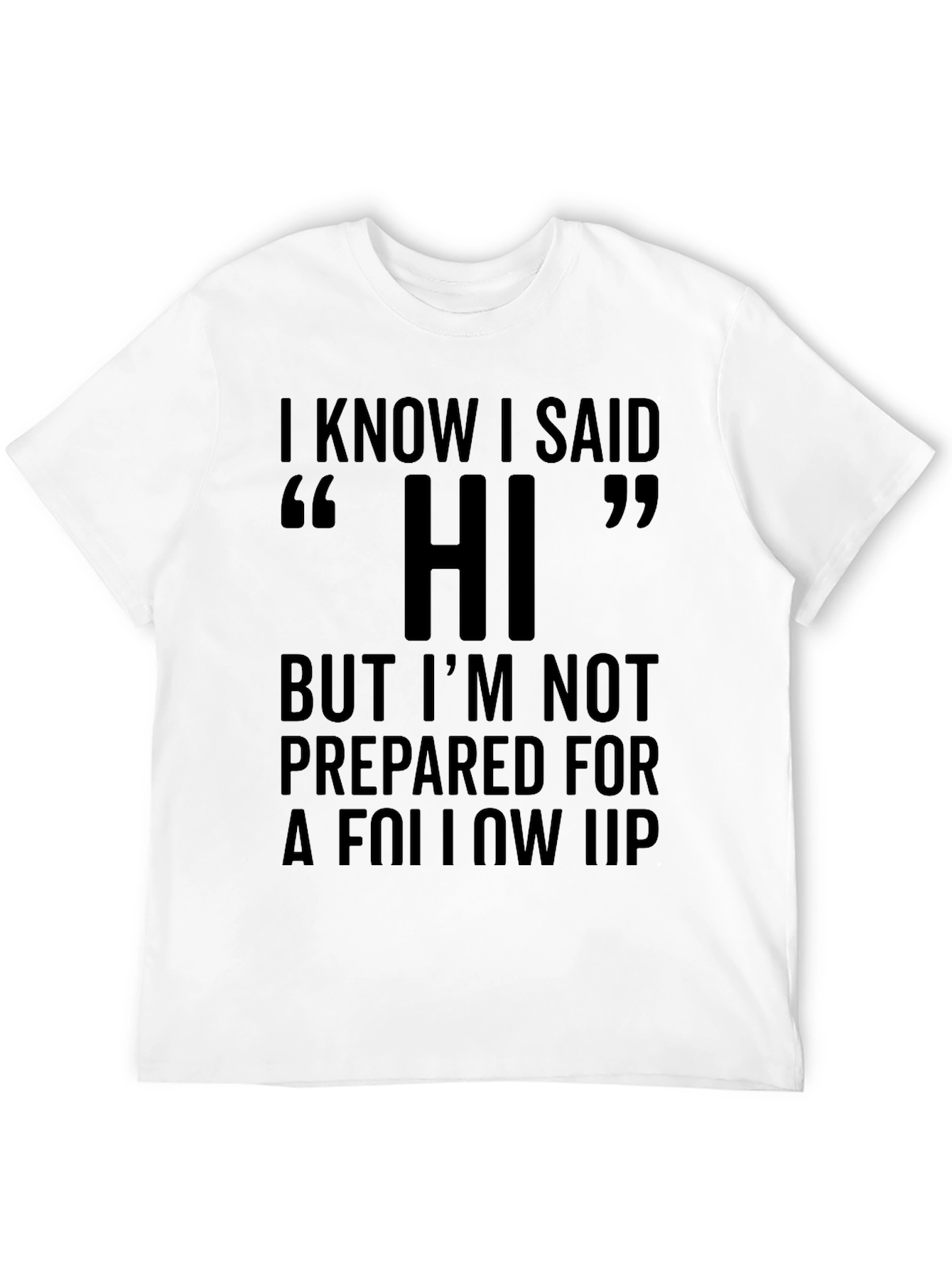 Camiseta Negra con Estampa de Humor Hi