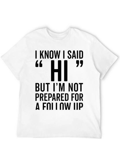 Camiseta Negra con Estampa de Humor Hi
