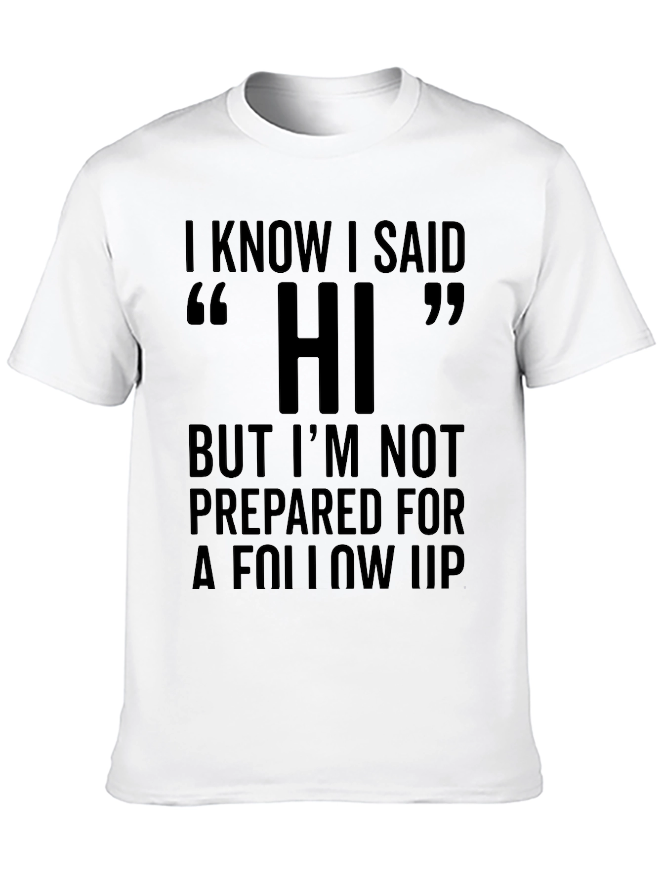 Camiseta Negra con Estampa de Humor Hi