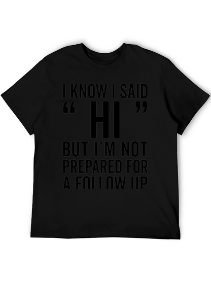 Camiseta Negra con Estampa de Humor Hi