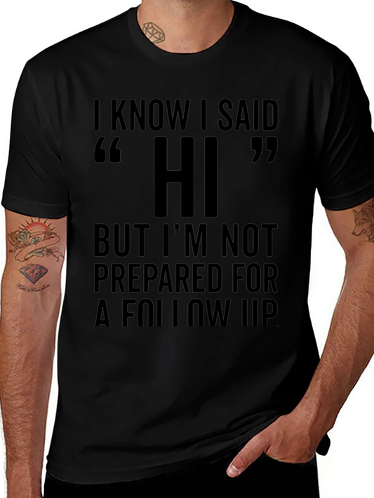 Camiseta Negra con Estampa de Humor Hi
