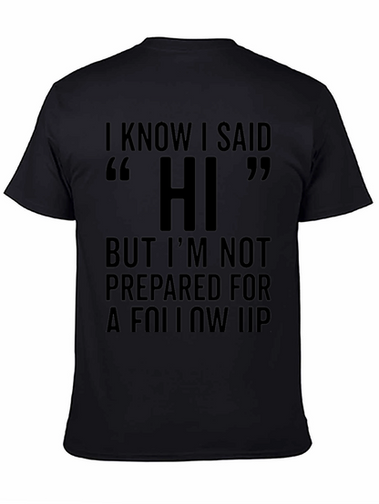 Camiseta Negra con Estampa de Humor Hi
