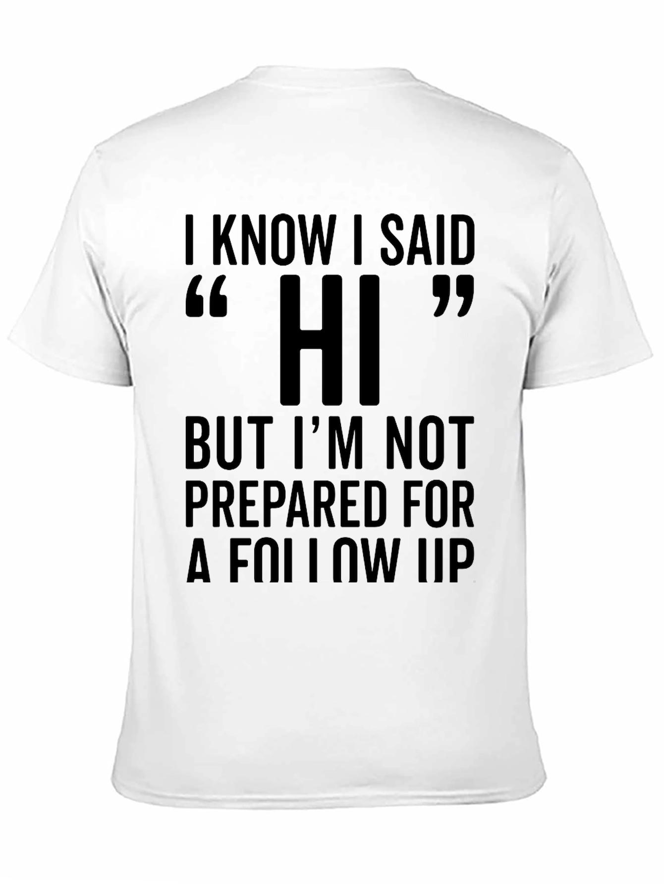 Camiseta Negra con Estampa de Humor Hi