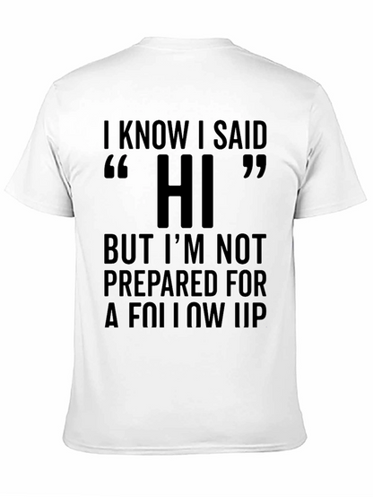 Camiseta Negra con Estampa de Humor Hi