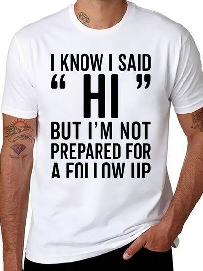 Camiseta Negra con Estampa de Humor Hi