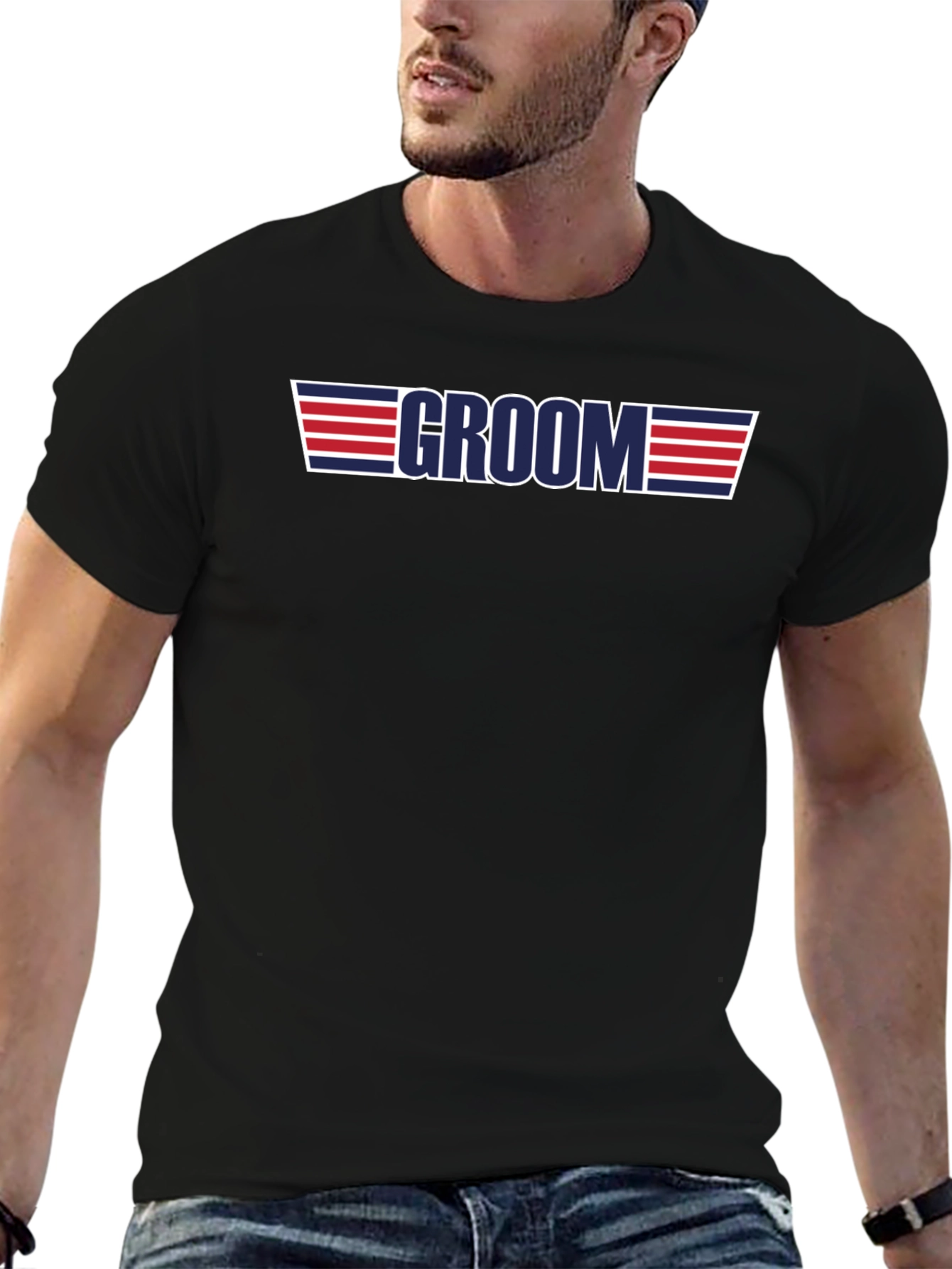Camiseta Groom Top Gun Estilo Boda Despedida Soltero