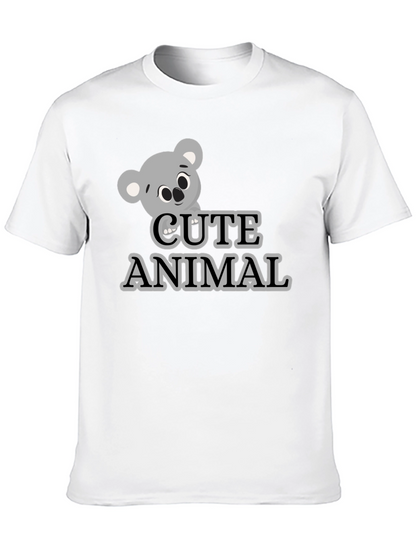 Camiseta Negra con Diseño de Koala Cute Animal