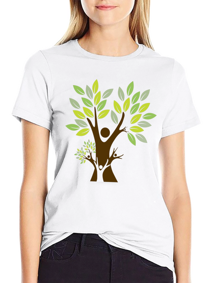 Camiseta Negra con Diseño de Árbol Familiar
