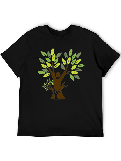 Camiseta Negra con Diseño de Árbol Familiar