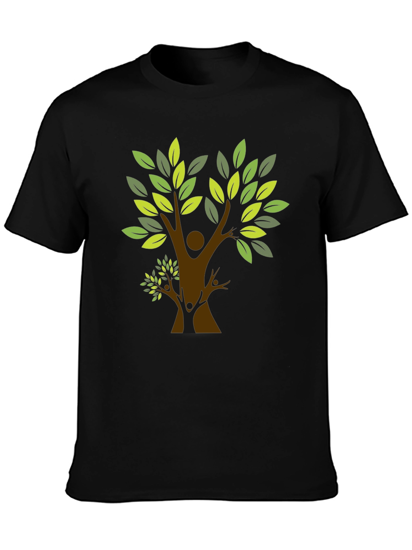 Camiseta Negra con Diseño de Árbol Familiar