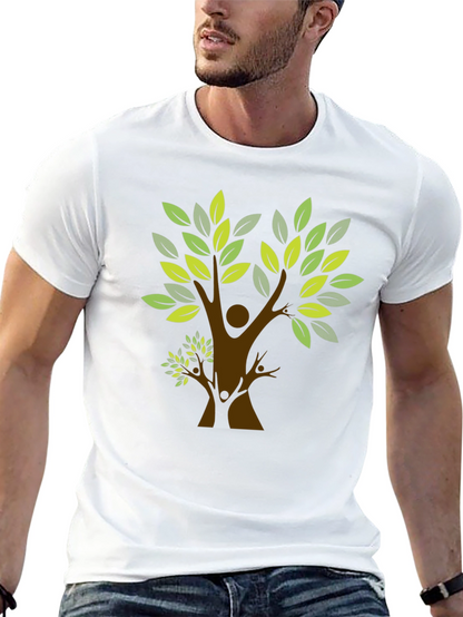 Camiseta Negra con Diseño de Árbol Familiar