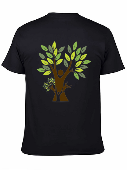 Camiseta Negra con Diseño de Árbol Familiar
