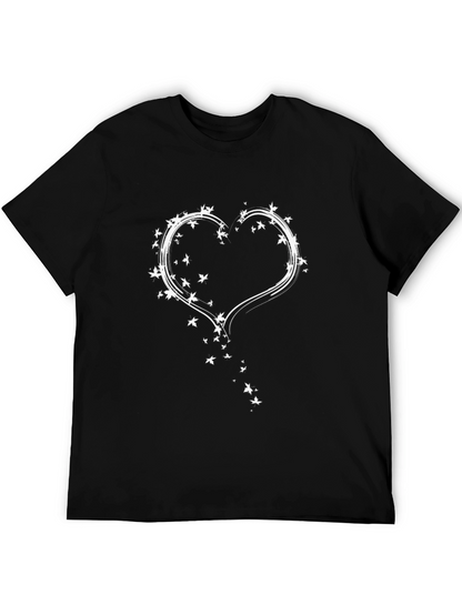 Camiseta Negra Corazón Estrellas